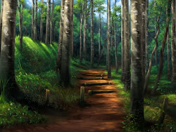 anime landscape background forest outdoor